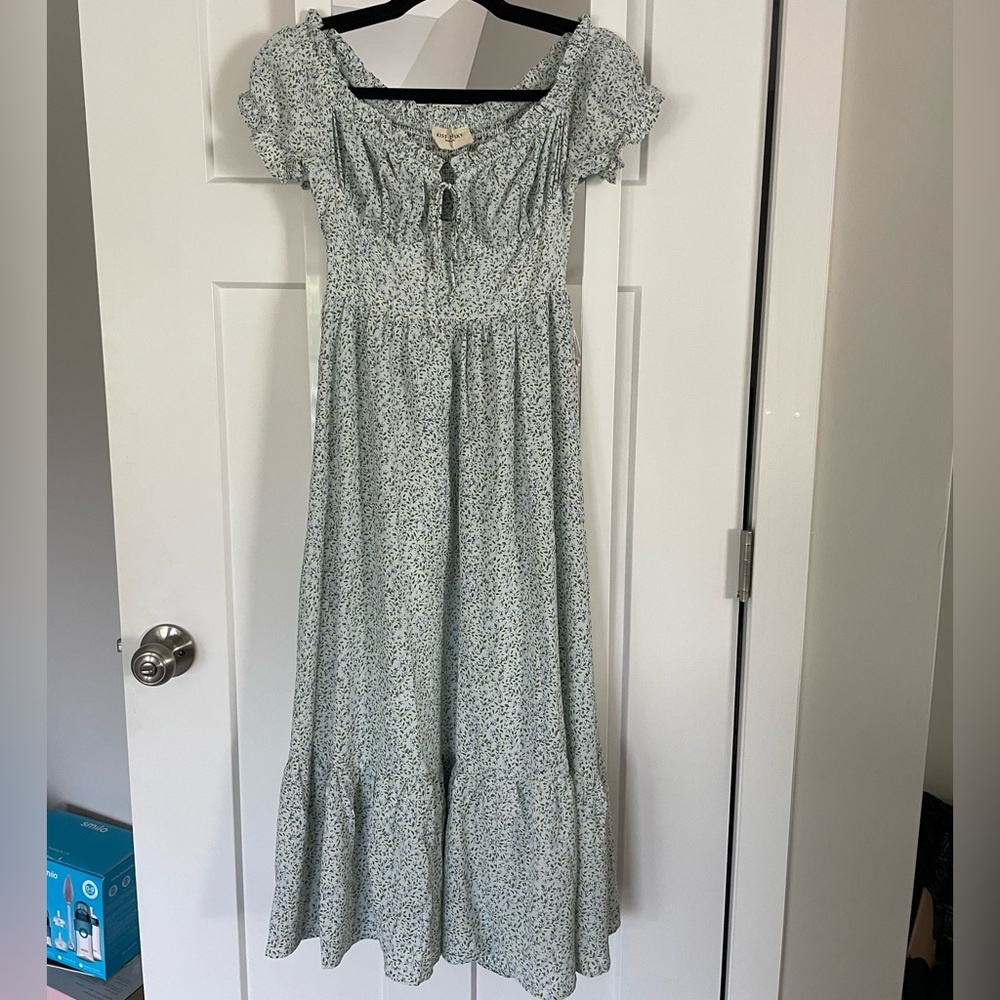 Kiss the Sky Smocked Midi Dress